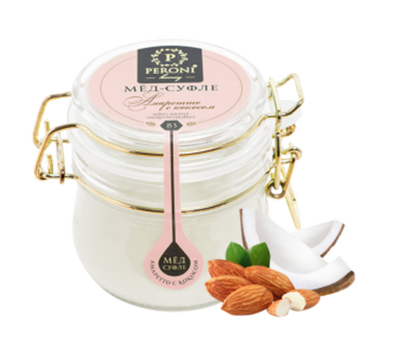 Мед-суфле Амаретто с кокосом, 220 гр.