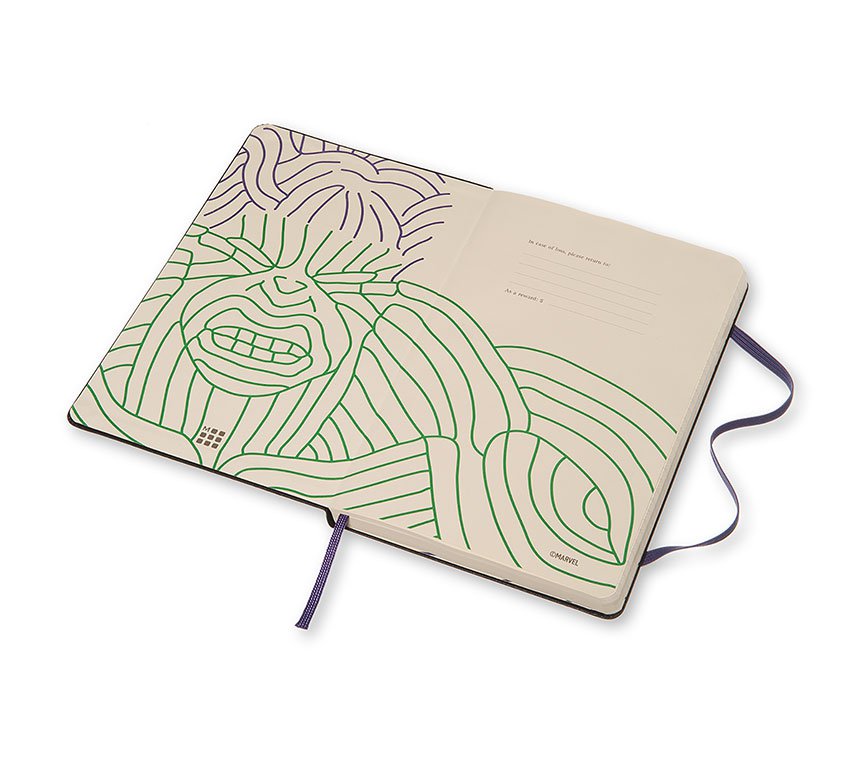 Записная книжка The Avengers Hulk (в линейку), Large черный