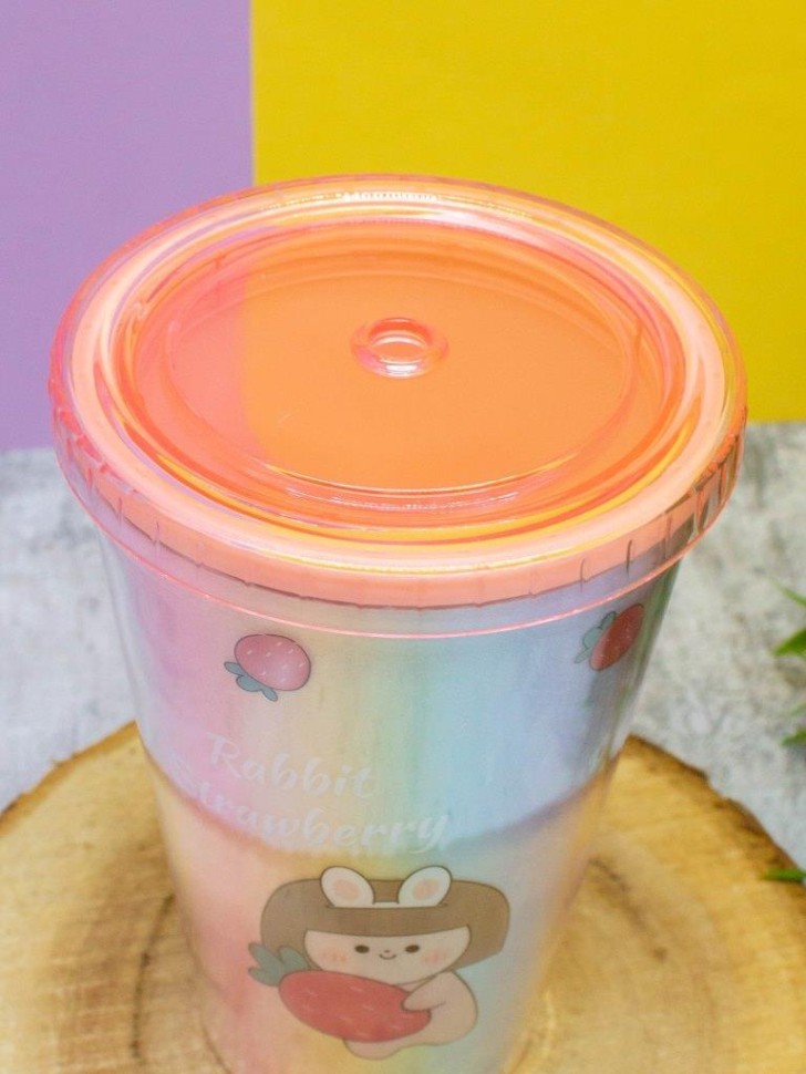 Тамблер Rabbit strawberry (pink) 450 мл