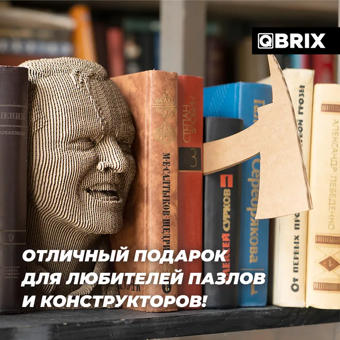 Картонный 3D конструктор Qbrix - Книжный Маньяк