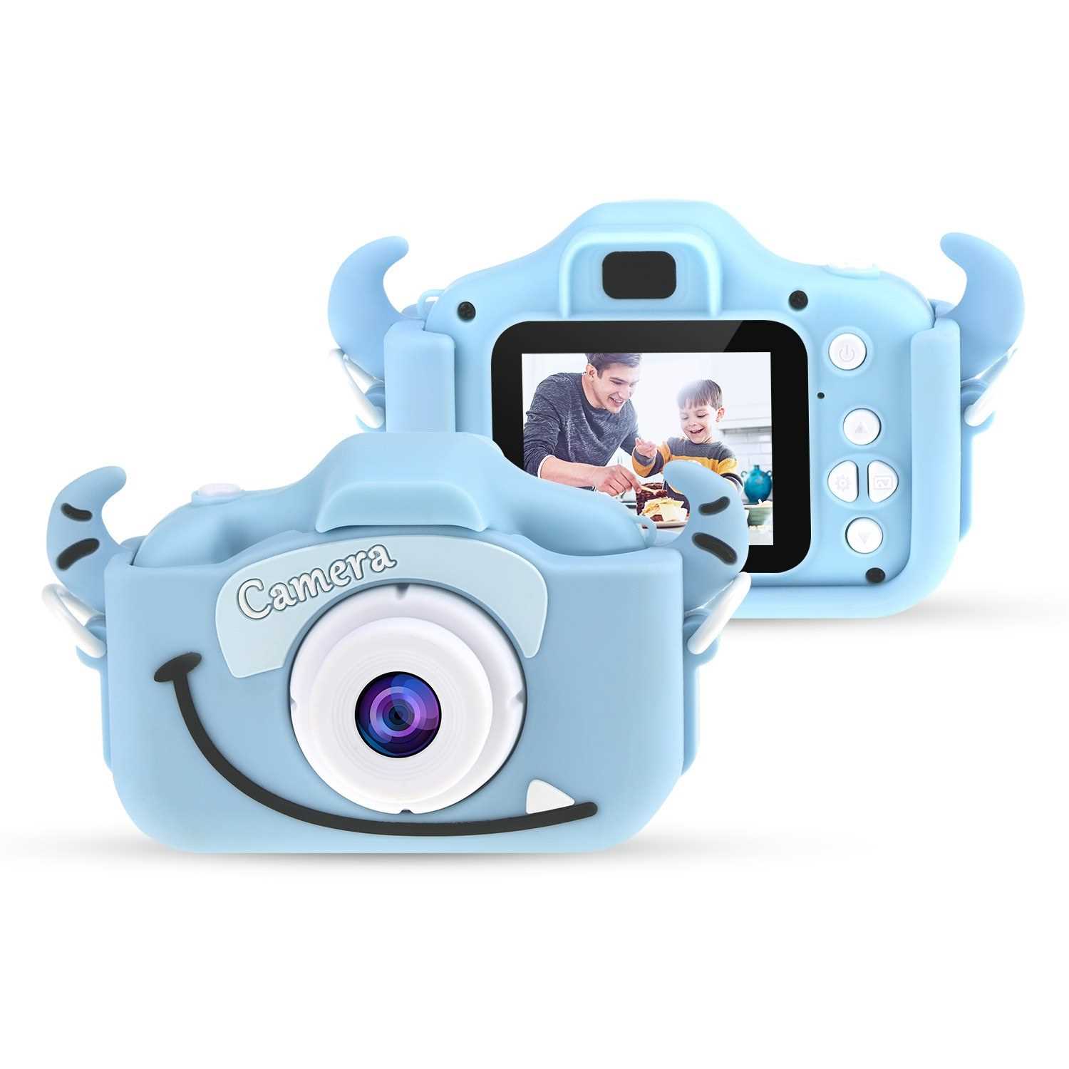 Детский фотоаппарат Childrens Fun Camera Cow (голубой)